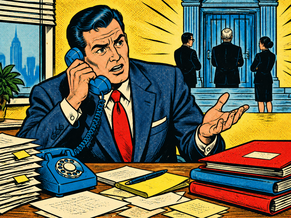 Broker dealing with a difficult phone call